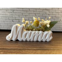 Mama-Schriftzug Aus Gips Mit Trockenblumen & Moos - Handgemachte Deko | Geschenk Zum Muttertag Boho Stil Mama-Schriftzug Aus Gips Mit Trockenblumen & Moos - Handgemachte Deko | Geschenk Zum Muttertag Boho Stil von LieblichDeko