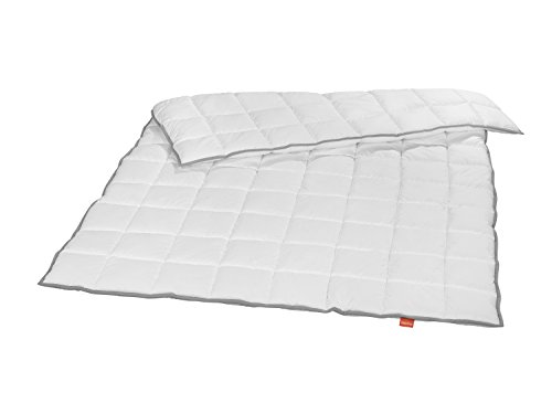 liebling medium Ganzjahressteppbett Kassettendecke Bettdecke mit Top Cool Gewebe 135 x 200 cm, weiß von liebling