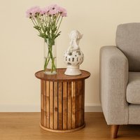 Handgefertigter Beistelltisch Aus Massivholz - Rustikales & Modernes Design Perfekt Als Couchtisch, Nachttisch Oder Deko-Tisch Handgefertigter Beistelltisch Aus Massivholz - Rustikales & Modernes Design Perfekt Als Couchtisch, Nachttisch Oder Deko-Tisch von LieblingeundCo