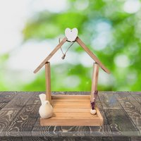 Kleines Vogelhäuschen Mit Deko Für Draußen, Vogelhaus Aus Holz, Futterstation Vögel, Vogelhaus, Holz Stehend Oder Hängend Kleines Vogelhäuschen Mit Deko Für Draußen, Vogelhaus Aus Holz, Futterstation Vögel, Vogelhaus, Holz Stehend Oder Hängend von LieblingeundCo