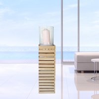 Windlichtsäule Aus Holzstückchen Für Drinnen Und Draußen, Windlicht Garten Groß, Säule Garten, Deko Groß Verschiedene Größen von LieblingeundCo