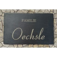 Haustürschild | Willkommensschild Personalisiert Hochzeit Familien Schild Schiefer Namensschild Klingelschild von LieblingsStueckleVF