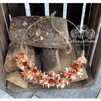 Trockenblumen, Trockenblumenkranz, Kranz Mit Geschenk, Deko, Wanddeko, Herbstkranz von LieblingsblumeByDani