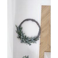 Großer Türkranz Ganzjährig - Boho Kranz Weide Eukalyptus Und Salbei Kunstblumen Von Lieblingskrams von Lieblingskrams