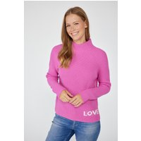 Lieblingsstück Stehkragenpullover "BlendaL", mit "LOVE" Schriftzug & kontrastafarbenen Nähten von Lieblingsstück