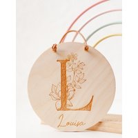 Holzschild "Florale Buchstaben" von Liebstuecke