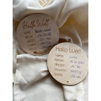 Holzschild "Hallo Welt" von Liebstuecke