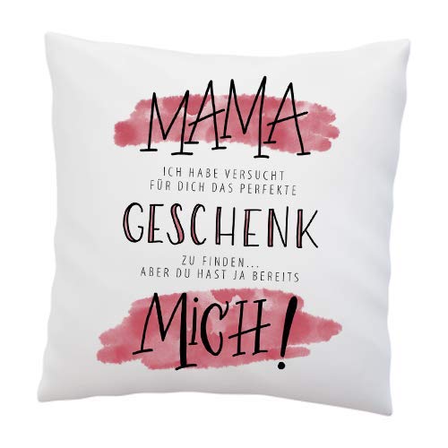 Kissen mit Spruch ''Mama Ich Habe versucht Finden. Aber du hast ja bereits Mich!'' - Deko-Kissen - Geschenk zum Muttertag - Kissen mit Füllung - Geschenke für Mama NEU von LIEBTASTISCH