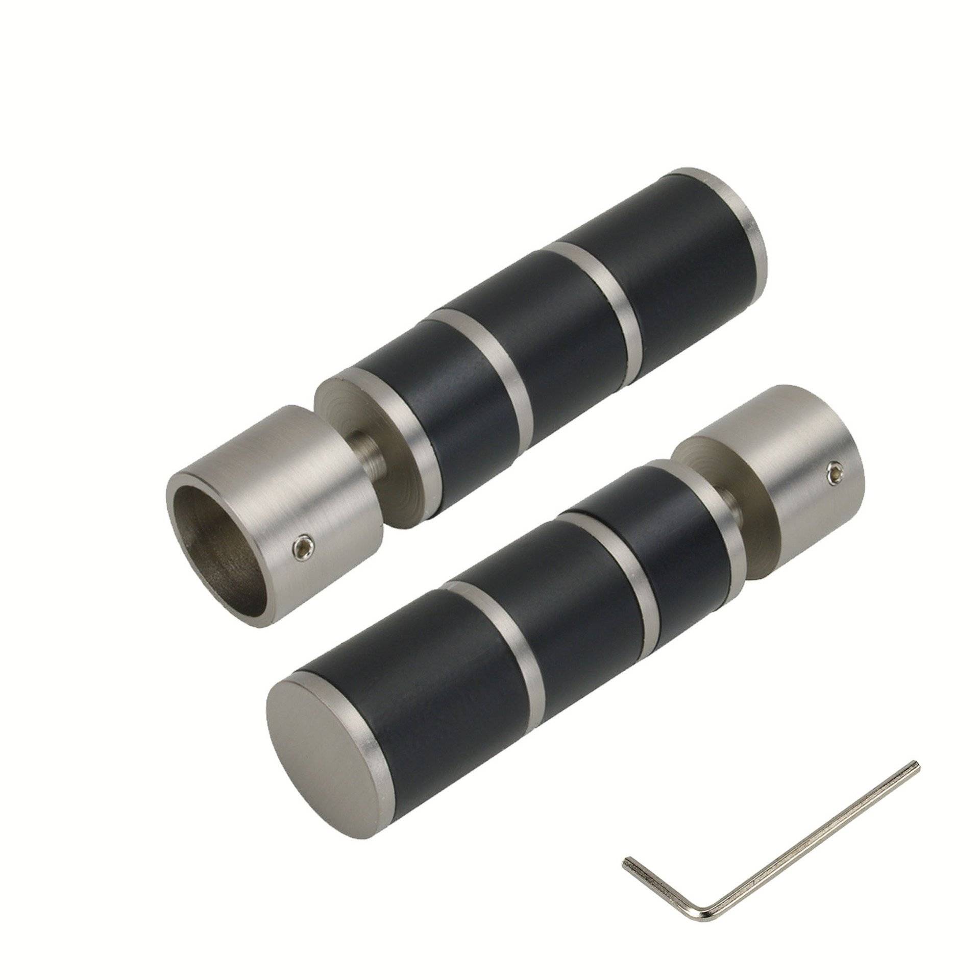 Endstück 20 mm Pur Zylinder Nr.1 vernickelt/schwarz Endstück 20 mm Pur Zylinder Nr.1 vernickelt/schwarz von Liedeco