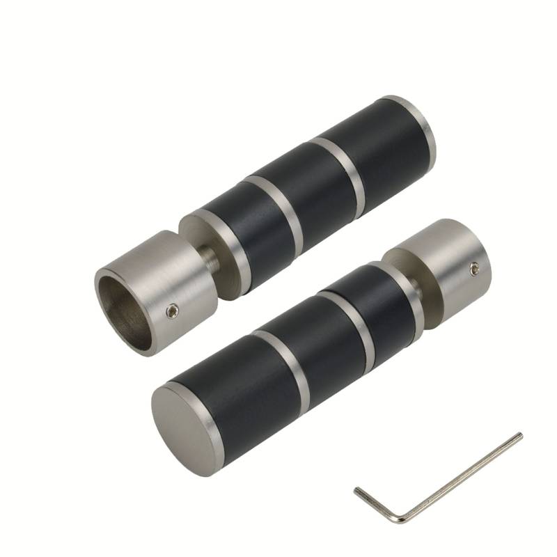 Endstück 20 mm Pur Zylinder Nr.1 vernickelt/schwarz Endstück 20 mm Pur Zylinder Nr.1 vernickelt/schwarz von Liedeco