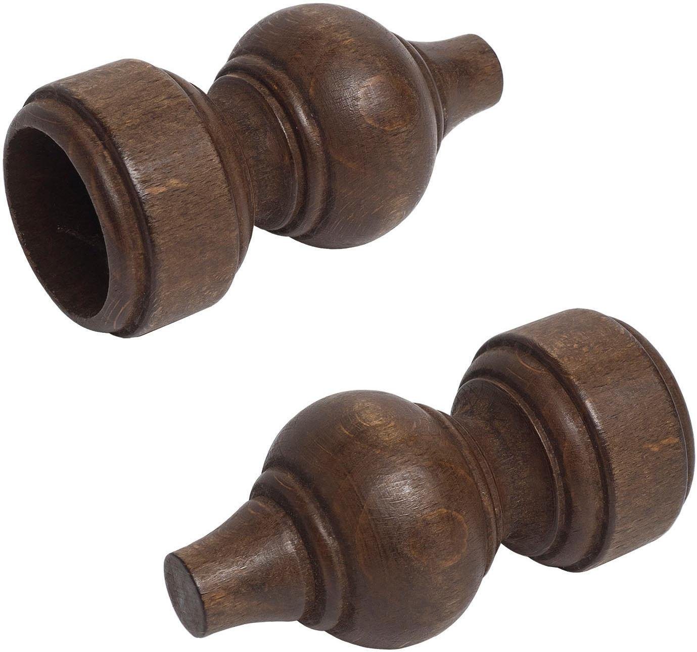 Gardinenstangen-Endstück, Liedeco, Gardinen, (Set, 2-St), für Gardinenstange Ø 28 mm von Liedeco