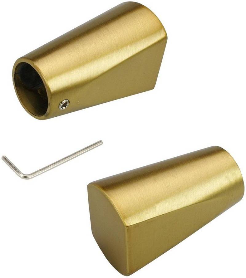 Liedeco Gardinenstangen-Endstück Dust, Gardinen, (Set, 2-St), für Gardinenstangen Ø 16 mm von Liedeco