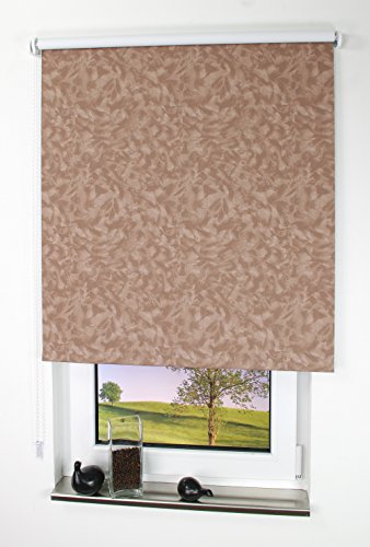 Liedeco® Rollo, Fenster Rollo, Kettenzug-Rollo / 102 x 180 cm (Breite x Höhe), beige Dekor Wolke/Stoff mit Dekor, Abdunkelnd, Verdunkelnd, Blickdicht/viele Farben, Größen und Typen von Liedeco