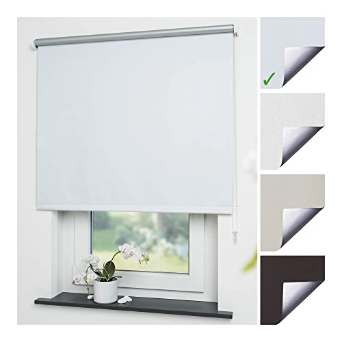 Liedeco® Rollo, Fenster Rollo, Kettenzug-Rollo / 102 x 180 cm (Breite x Höhe), weiß/Thermo-Beschichtung, Verdunkelnd, Blickdicht/viele Farben, Größen und Typen/Breiten 60-200 cm von Liedeco