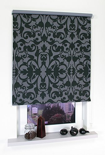 Liedeco® Rollo, Kettenzug-Rollo 122 x 180 cm (Breite x Höhe), Ornament Dekor, Verdunkelnd, Abdunkelnd, Blickdicht, viele Größen, Variable Montage möglich von Liedeco