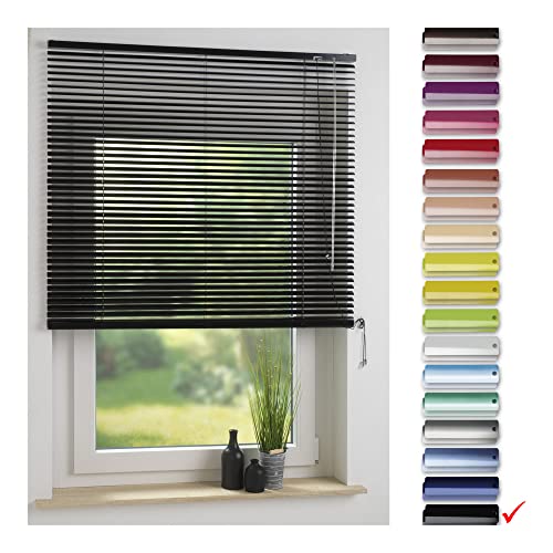 Liedeco | Aluminium-Jalousie | schwarz B90cm x H160cm von Liedeco