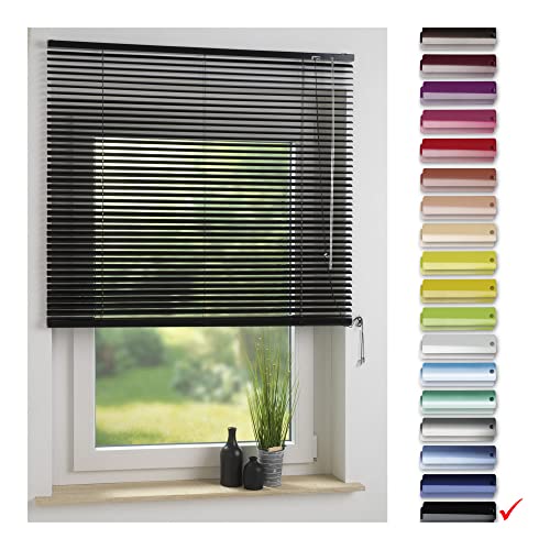 Liedeco | Aluminium-Jalousie | schwarz B140cm x H160cm von Liedeco