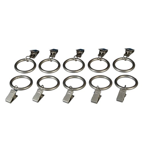 Liedeco Gardinenringe für Gardinenstangen mit Klammer Landhaus, ø 16 mm, 10 STK Chrom-matt Liedeco Gardinenringe für Gardinenstangen mit Klammer Landhaus, ø 16 mm, 10 STK Chrom-matt von Liedeco