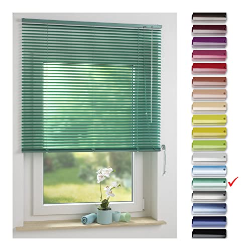 Liedeco Jalousie Mint grün aus Alu, Aluminium-Jalousie Länge 160 cm B 50 cm von Liedeco