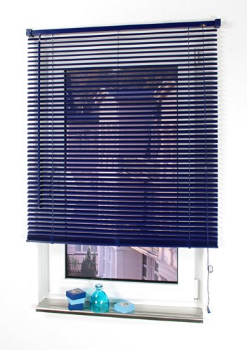 Liedeco Jalousie für Türen, 220 cm Länge, Kunststoff-Jalousie orientblau B 100 cm von Liedeco