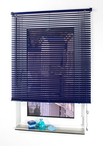 Liedeco Jalousie für Türen, 220 cm Länge, Kunststoff-Jalousie orientblau B 120 cm von Liedeco