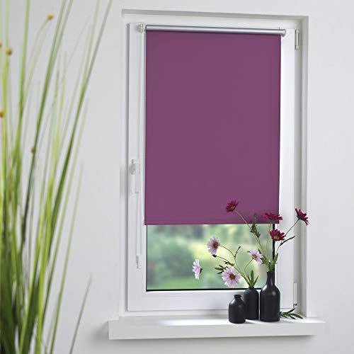 LIEDECO Klemmfix-Thermo-Rollo Verdunklung, Fuchsia inkl. Klemmträger 100X150 cm von Liedeco