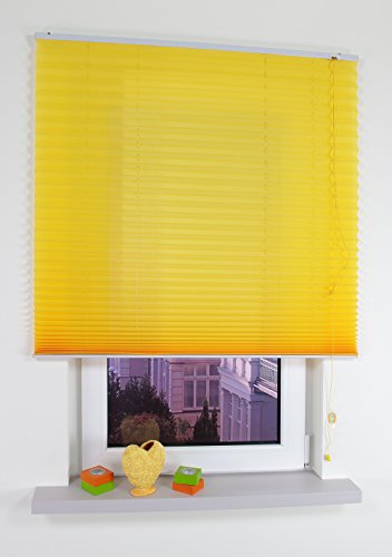 Liedeco Plissee freihängend | 140 x 180 cm | gelb von Liedeco