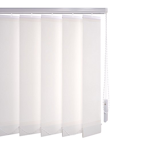 Liedeco Vertikalanlage Lamellenanlage Lamellenvorhang Vertikaljalousie | Lamellenbreite 89 mm | Höhe 180 cm, oder 250 cm | kürzbar | weiß (180 x 250 cm) von Liedeco