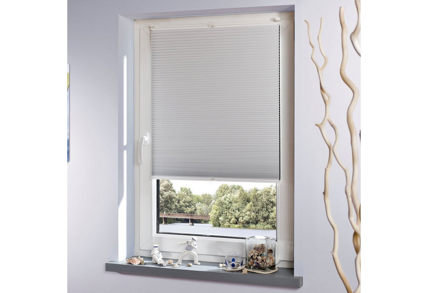 Liedeco Plissee Klemmfix-Thermo-Plissee, Lichtschutz, ohne Bohren, verspannt, Klemmfix von Liedeco