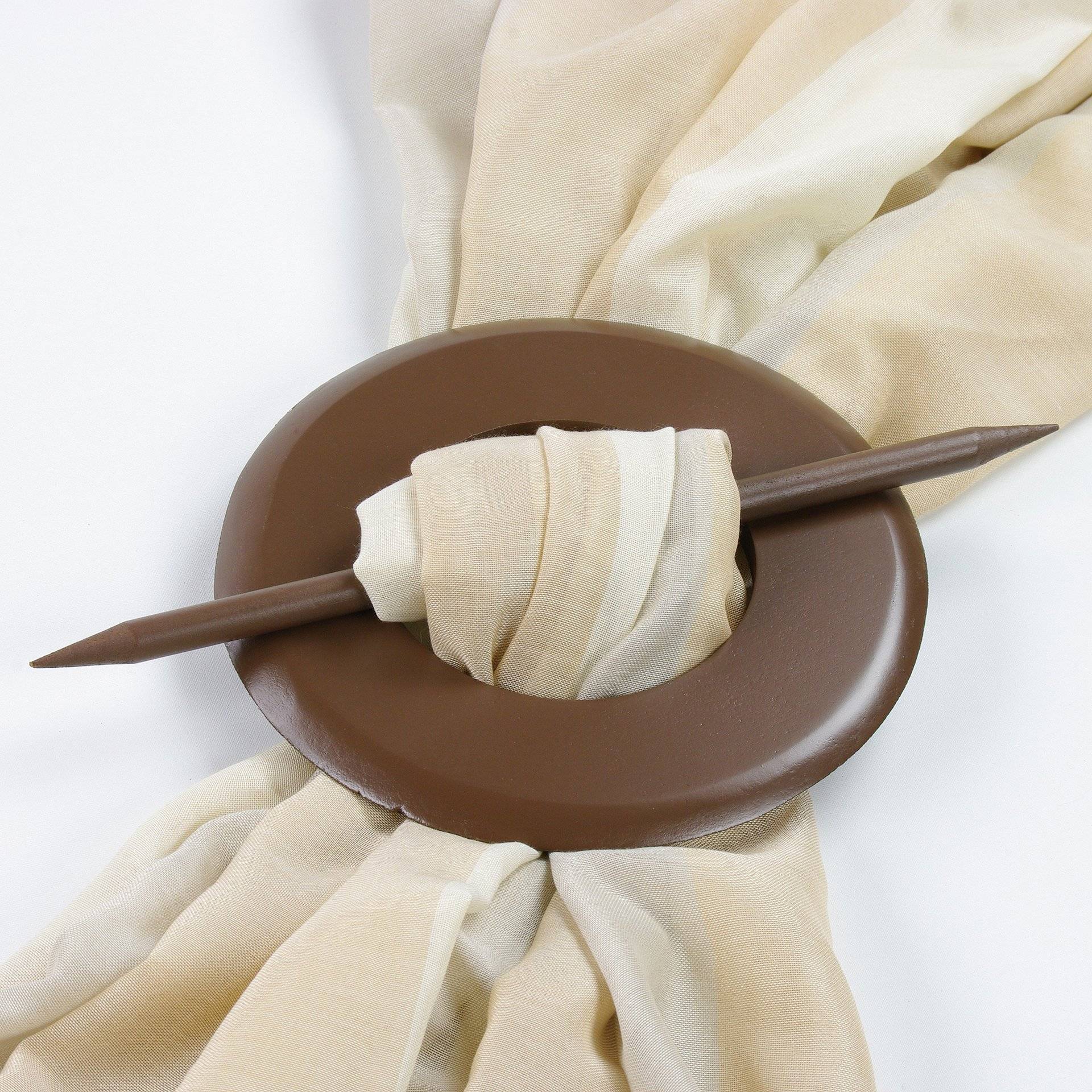 Raffspange aus Holz rund für Gardinen von Liedeco