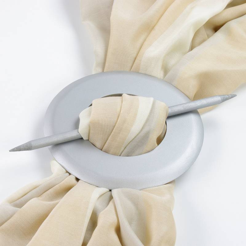 Raffspange aus Holz rund für Gardinen von Liedeco