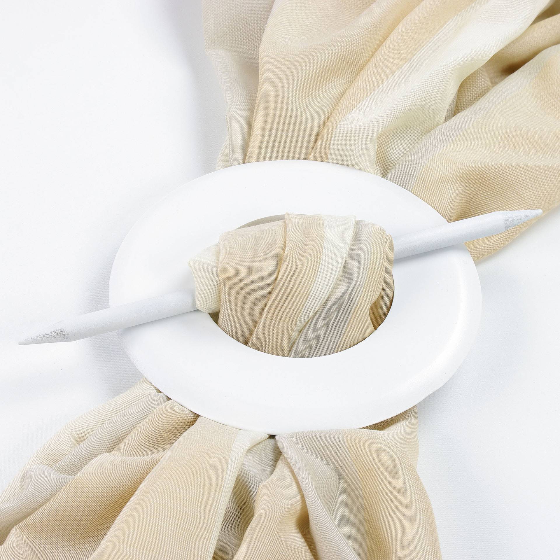 Raffspange aus Holz rund für Gardinen von Liedeco