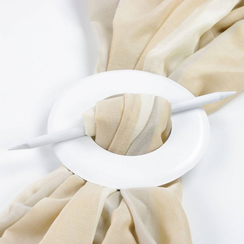 Raffspange aus Holz rund für Gardinen von Liedeco