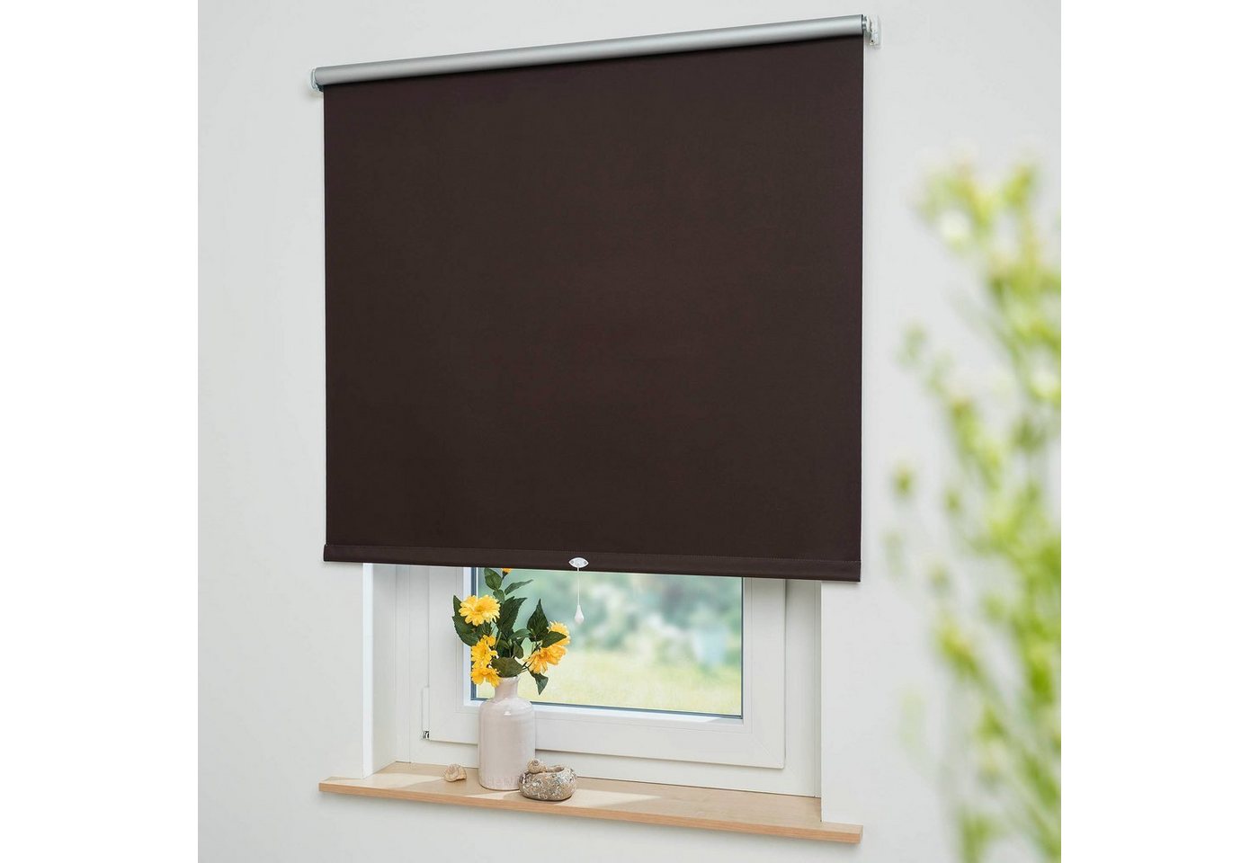 Springrollo Thermo, Liedeco, verdunkelnd, mit Bohren, freihängend, verschraubt, Rollowelle 36 mm, starke Feder von Liedeco