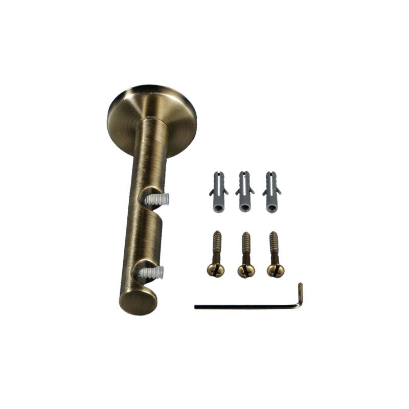 Träger für Gardinenstangen offen 12cm zweiläufig Landhaus von Liedeco