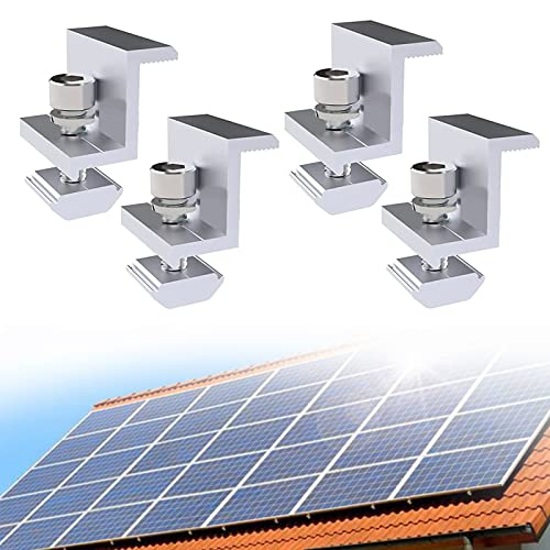 Liekadijiae 4 Stück Solarmodule Halterung Klemmen, Solarmodul Halterung, 35mm Solar Endklemme, Mittelklemme Befestigung Solarmodul Solar Panel, PV Module Z-Halter für Dächer Wände Boote Wohnmobile Liekadijiae 4 Stück Solarmodule Halterung Klemmen, Solarmodul Halterung, 35mm Solar Endklemme, Mittelklemme Befestigung Solarmodul Solar Panel, PV Module Z-Halter für Dächer Wände Boote Wohnmobile von Liekadijiae