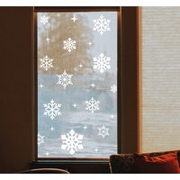 Weißer Schneeflocken Aufkleber Für Fenster, Wand, Tür, Abnehmbarer Weihnachtsfensteraufkleber, Festlicher Feiertagsaufkleber von Liemanco