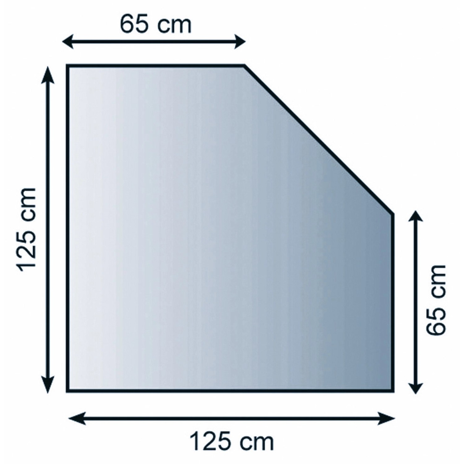 Lienbacher Funkenschutzplatte Glasbodenplatte 5-Eck  8mm Stärke von Lienbacher