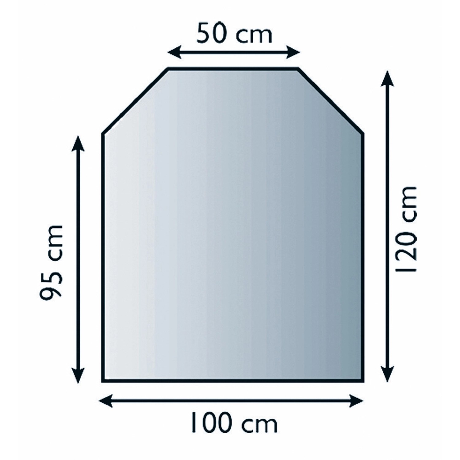 Lienbacher Funkenschutzplatte Glasbodenplatte 6-Eck 8mm Stärke von Lienbacher