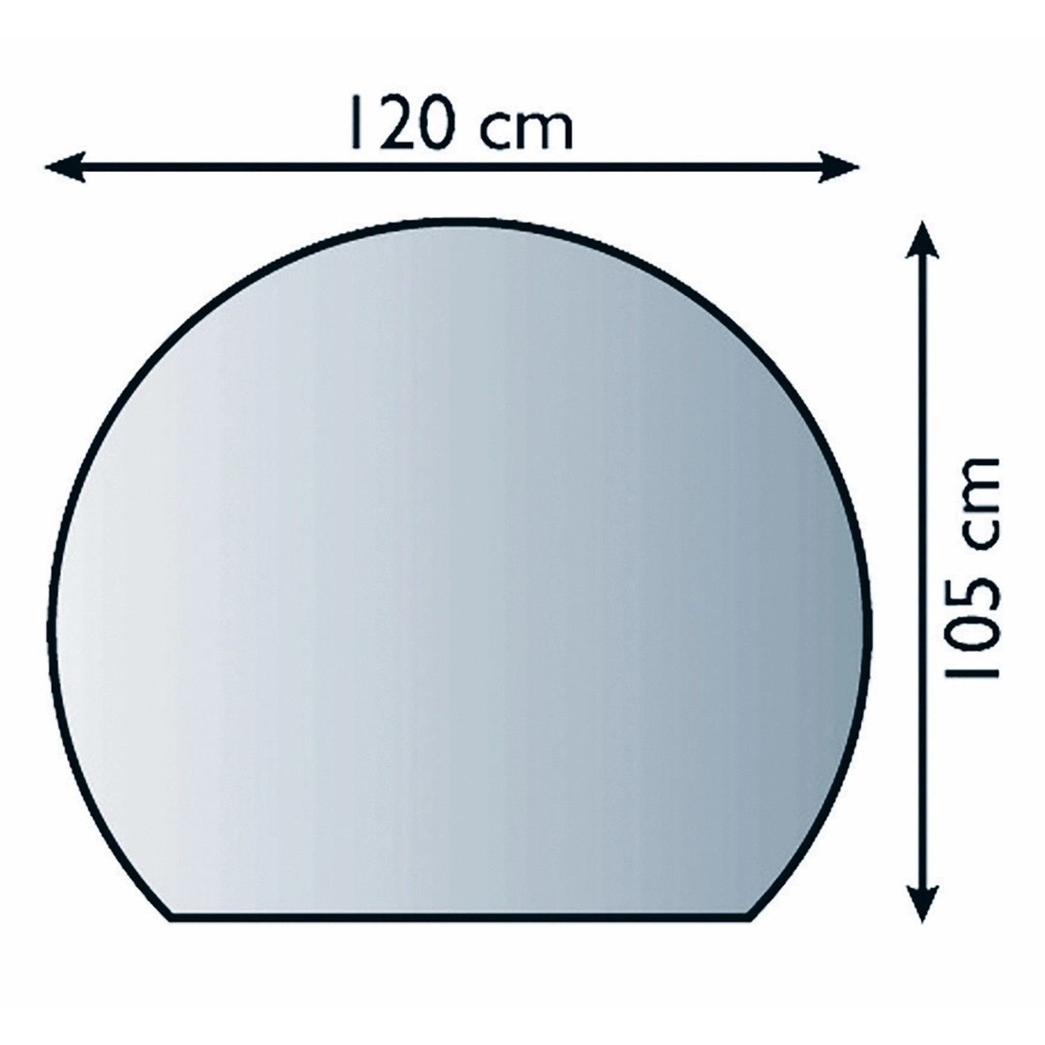 Lienbacher Funkenschutzplatte Glasbodenplatte Halbrund 6mm Stärke von Lienbacher