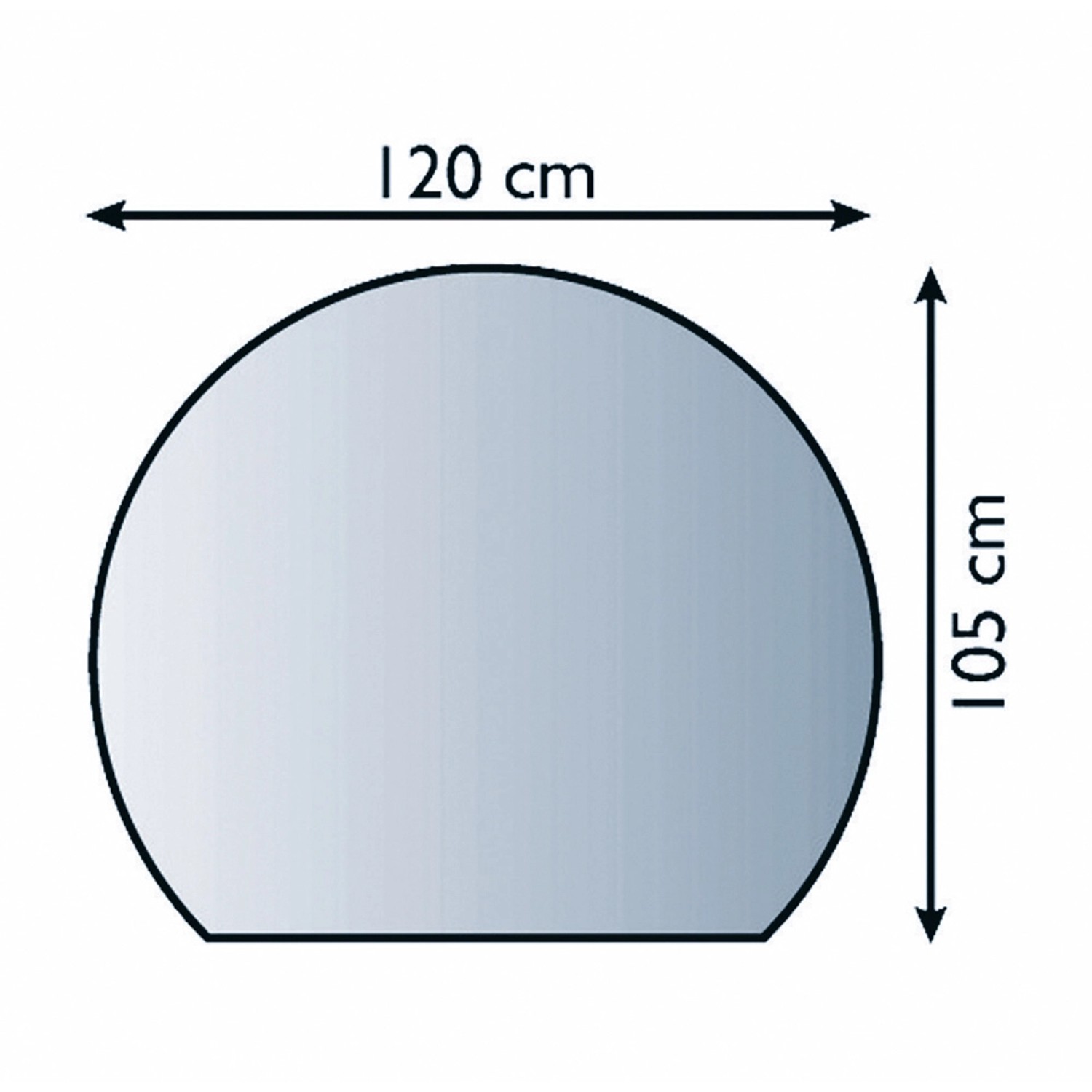 Lienbacher Funkenschutzplatte Glasbodenplatte Halbrund 8mm Stärke von Lienbacher