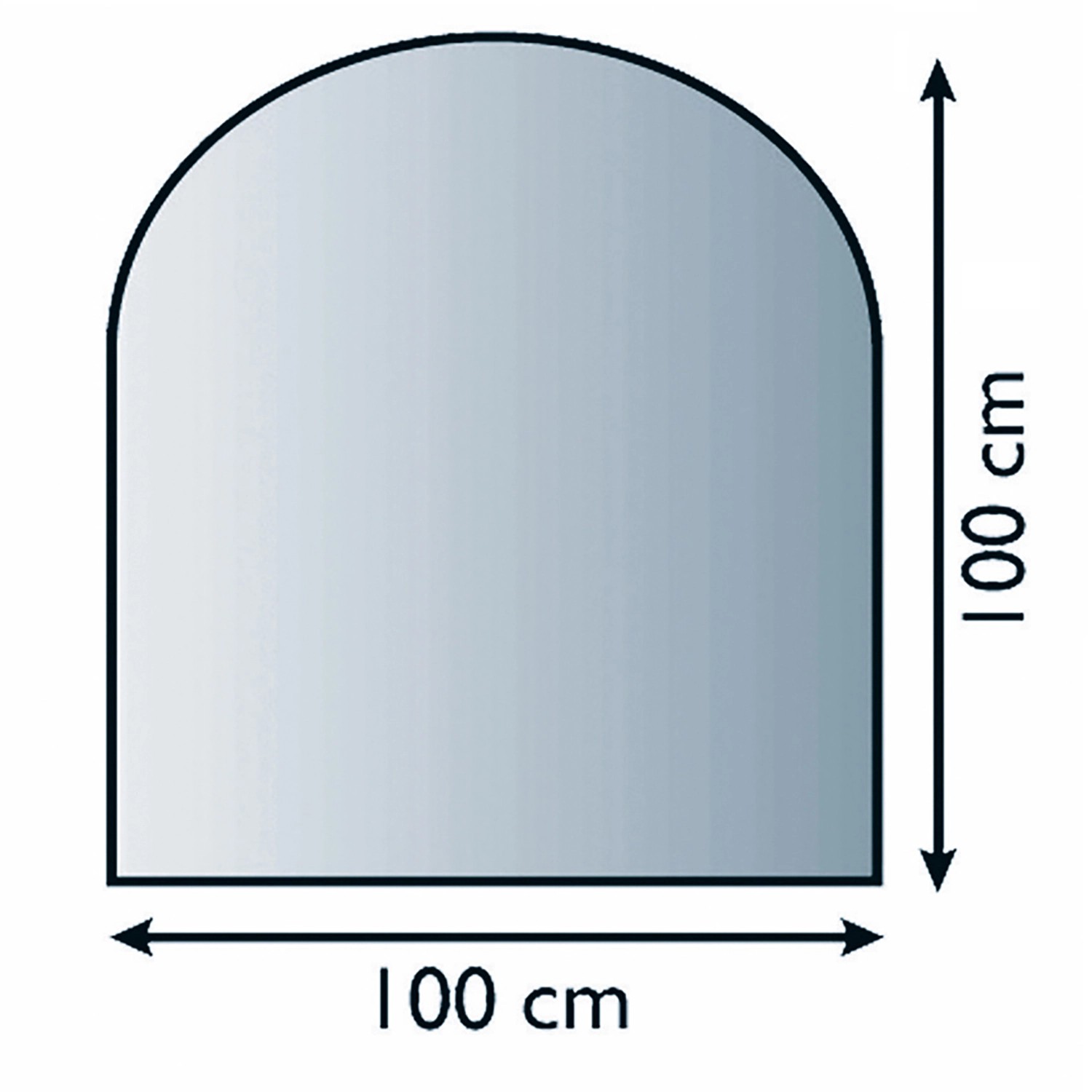 Lienbacher Funkenschutzplatte Glasbodenplatte Rundbogen 6mm Stärke von Lienbacher