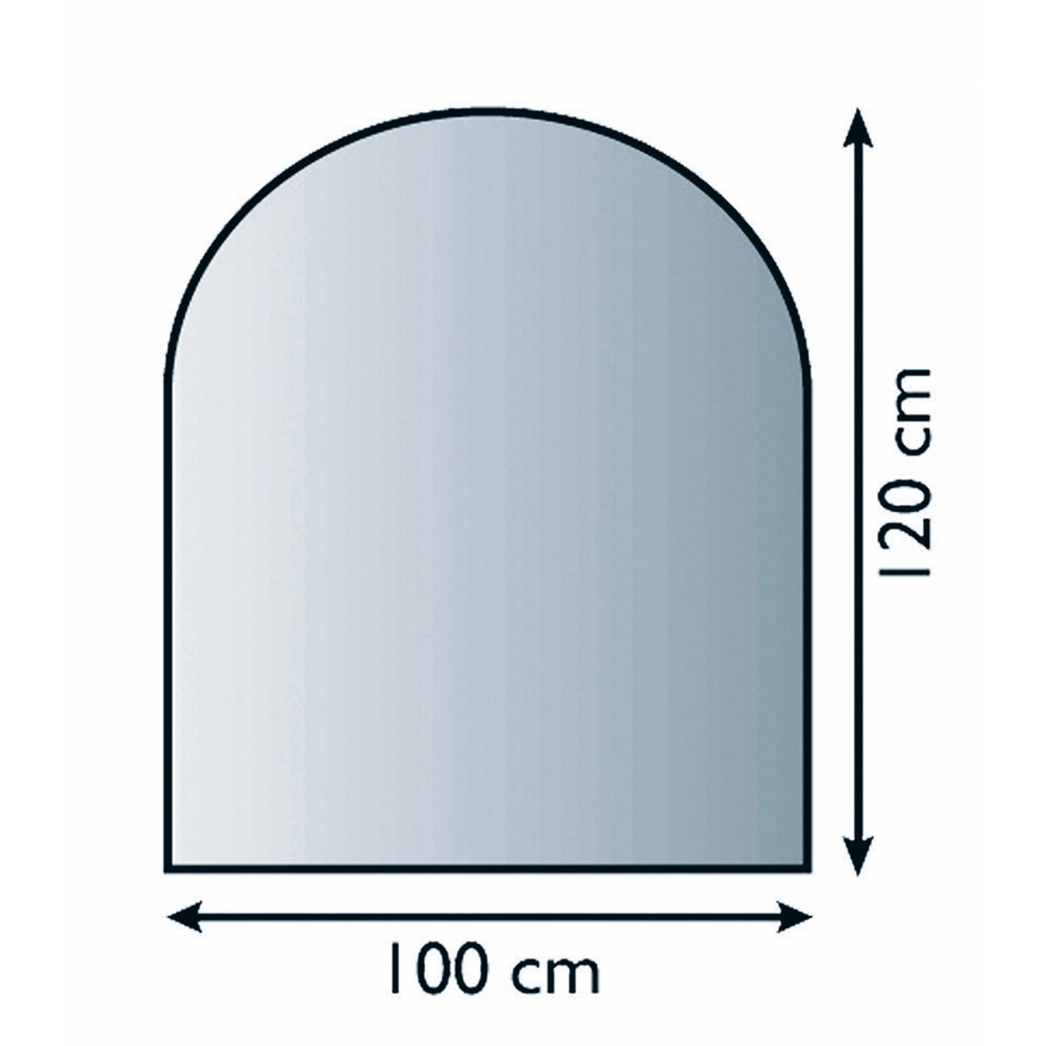 Lienbacher Funkenschutzplatte Glasbodenplatte Rundbogen 6mm Stärke von Lienbacher