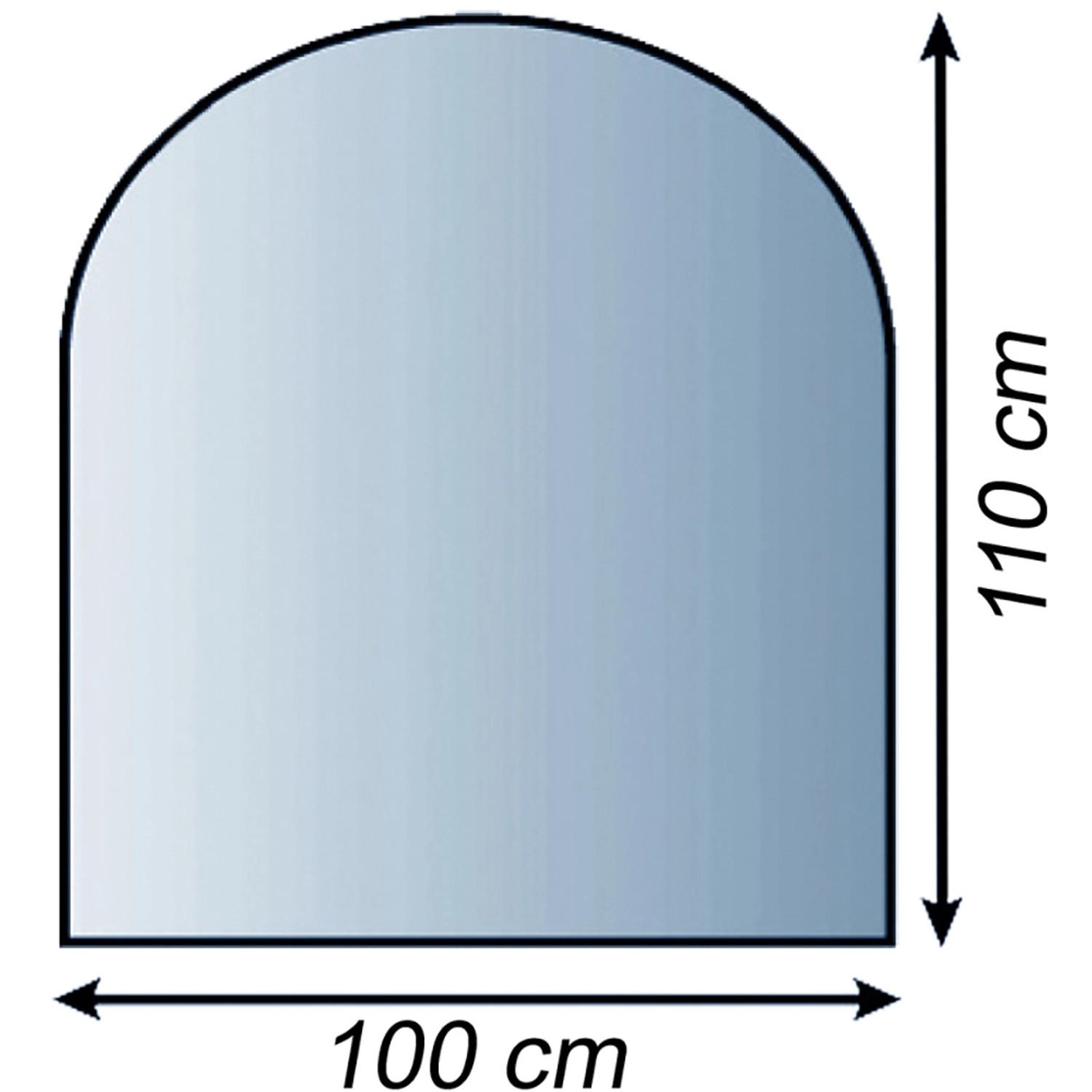Lienbacher Funkenschutzplatte Glasbodenplatte Rundbogen 8mm Stärke von Lienbacher
