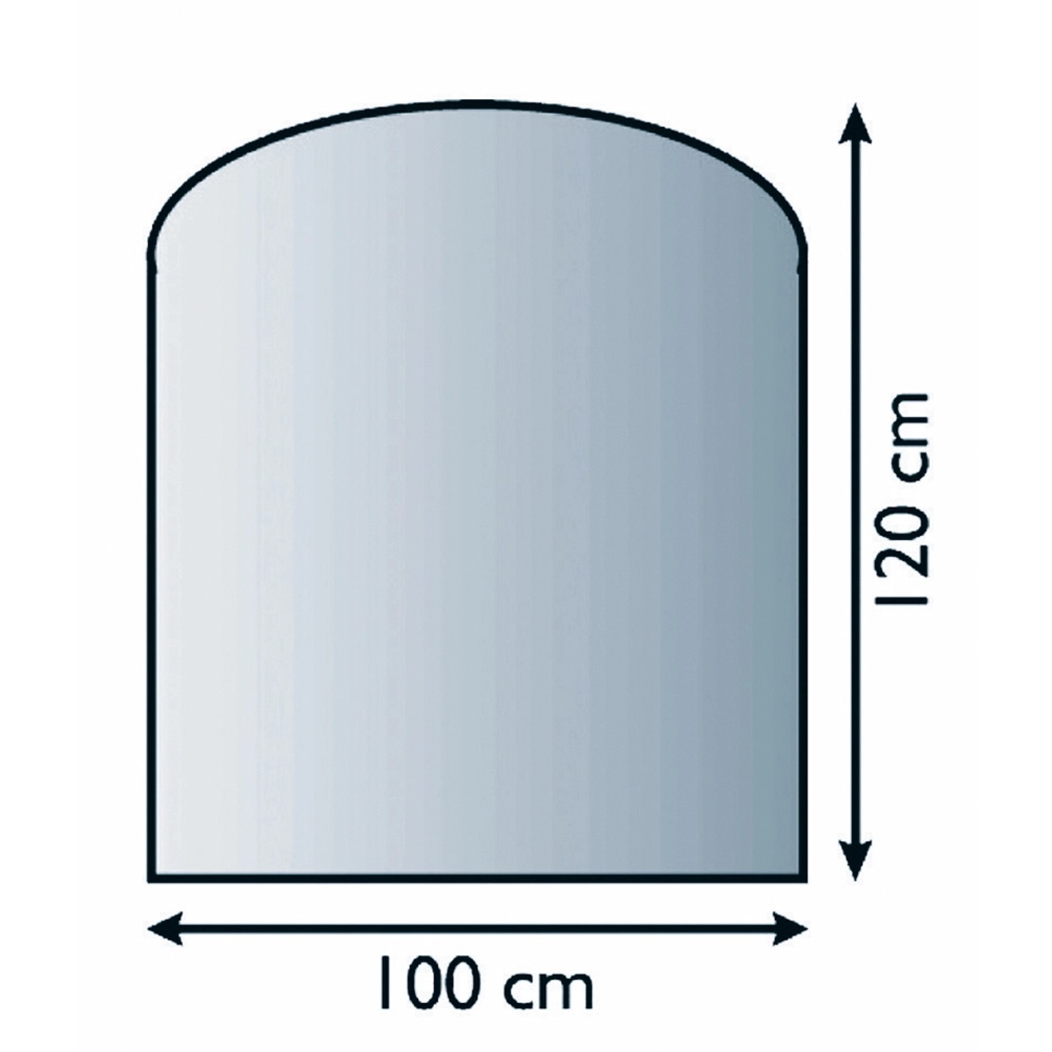 Lienbacher Funkenschutzplatte Glasbodenplatte Segmentbogen 6mm Stärke von Lienbacher