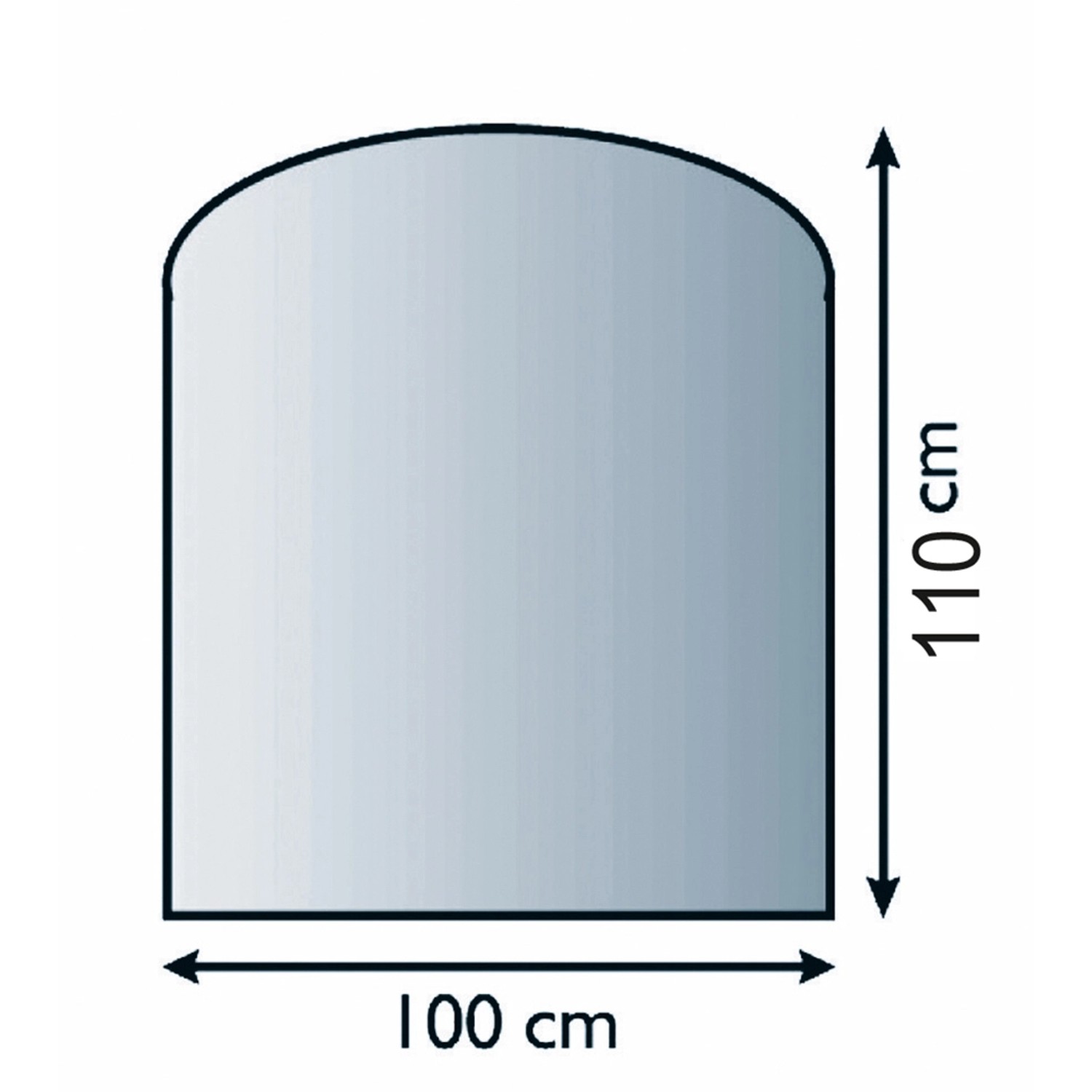 Lienbacher Funkenschutzplatte Glasbodenplatte Segmentbogen 8mm Stärke von Lienbacher