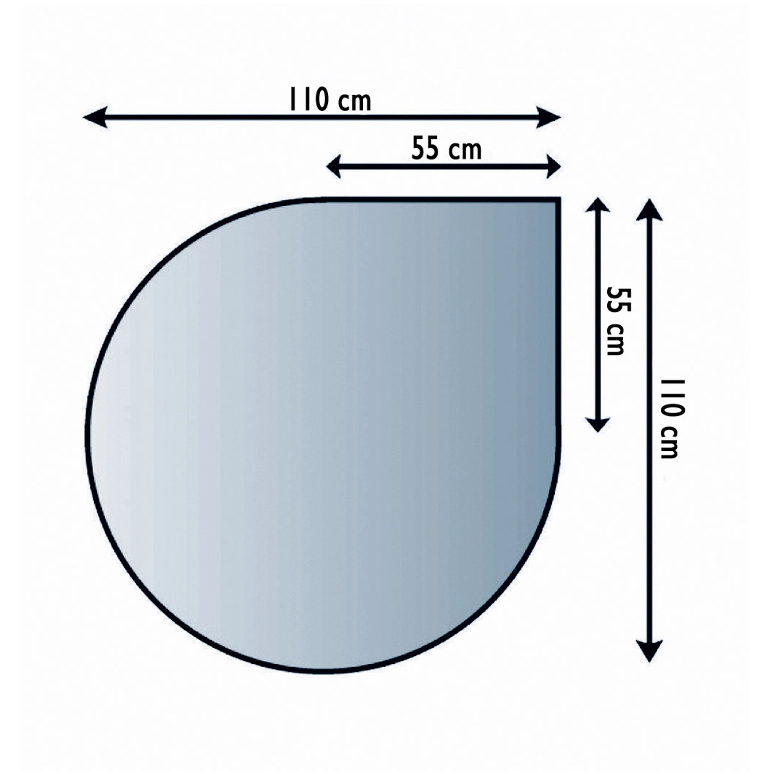 Lienbacher Funkenschutzplatte Glasbodenplatte Tropfenform 8mm Stärke von Lienbacher
