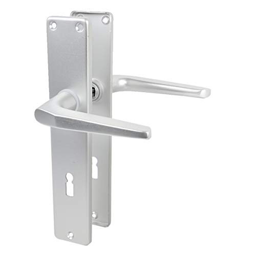 Türdrücker Türklinke Drückergarnitur aus Aluminium in silber eloxiert - Buntbart Türdrücker Türklinke Drückergarnitur aus Aluminium in silber eloxiert - Buntbart von Lienbacher