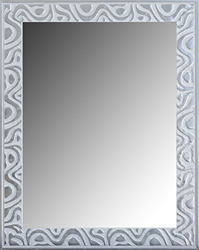 Leinwände Levante DA0002 – 12 – Spiegel Dekoration Ankleidezimmer/Kopfteil/Sideboard, 166 x 65 cm, weiß und Silber von Lienzos Levante