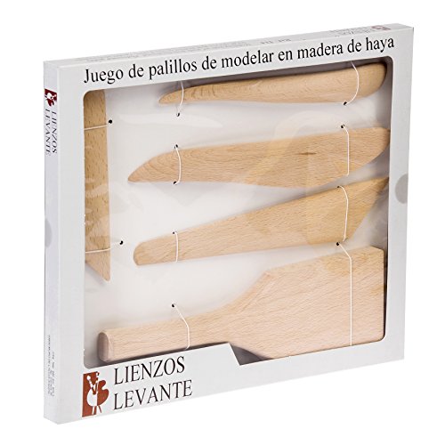 Lienzos Levante 1520101114 -Kasten mit Holzspachtel zum professionellen Modellieren von Lienzos Levante